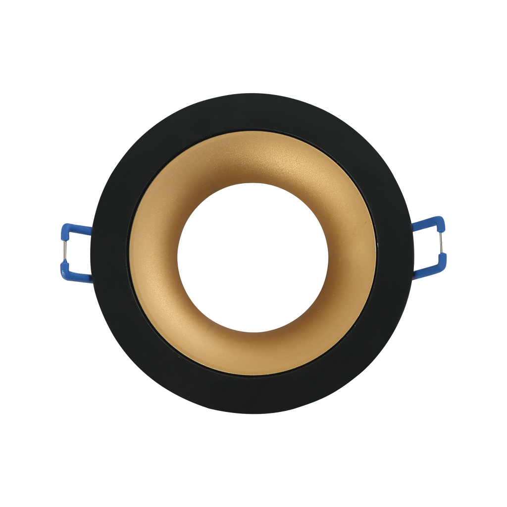 Empotrable redondo ANOU Negro/Oro en aluminio para interior – Fabrilamp 14448RE16, iluminación técnica