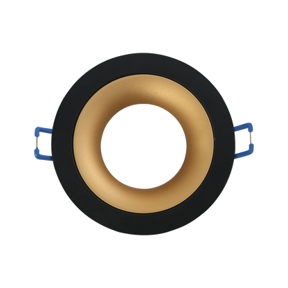 Empotrable redondo ANOU Negro/Oro en aluminio para interior – Fabrilamp 14448RE16, iluminación técnica