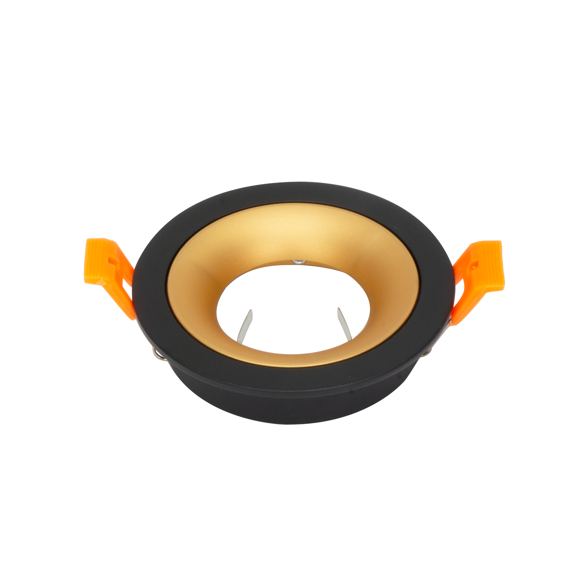 Empotrable redondo ANOU negro y oro de aluminio para iluminación interior | Fabrilamp modelo 14448RE16