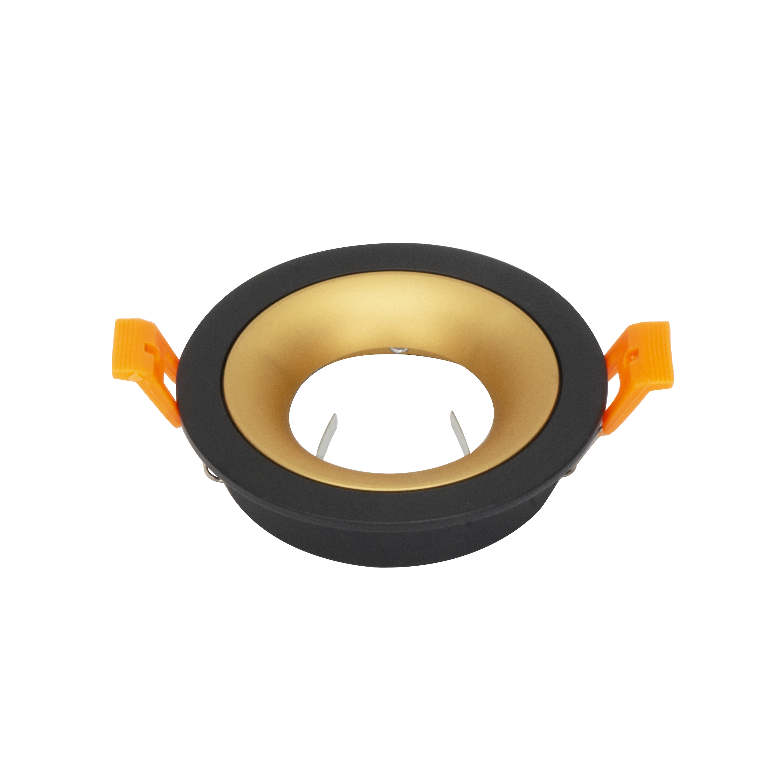 Empotrable redondo ANOU negro y oro de aluminio para iluminación interior | Fabrilamp modelo 14448RE16