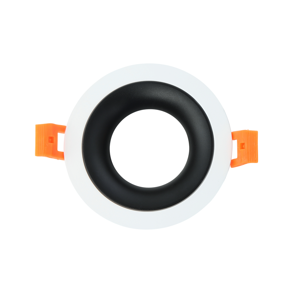 Luminaria empotrable ANOU redonda Blanco/Negro de aluminio para iluminación interior doméstica, Fabrilamp 14448RE26 con casquillo GU10