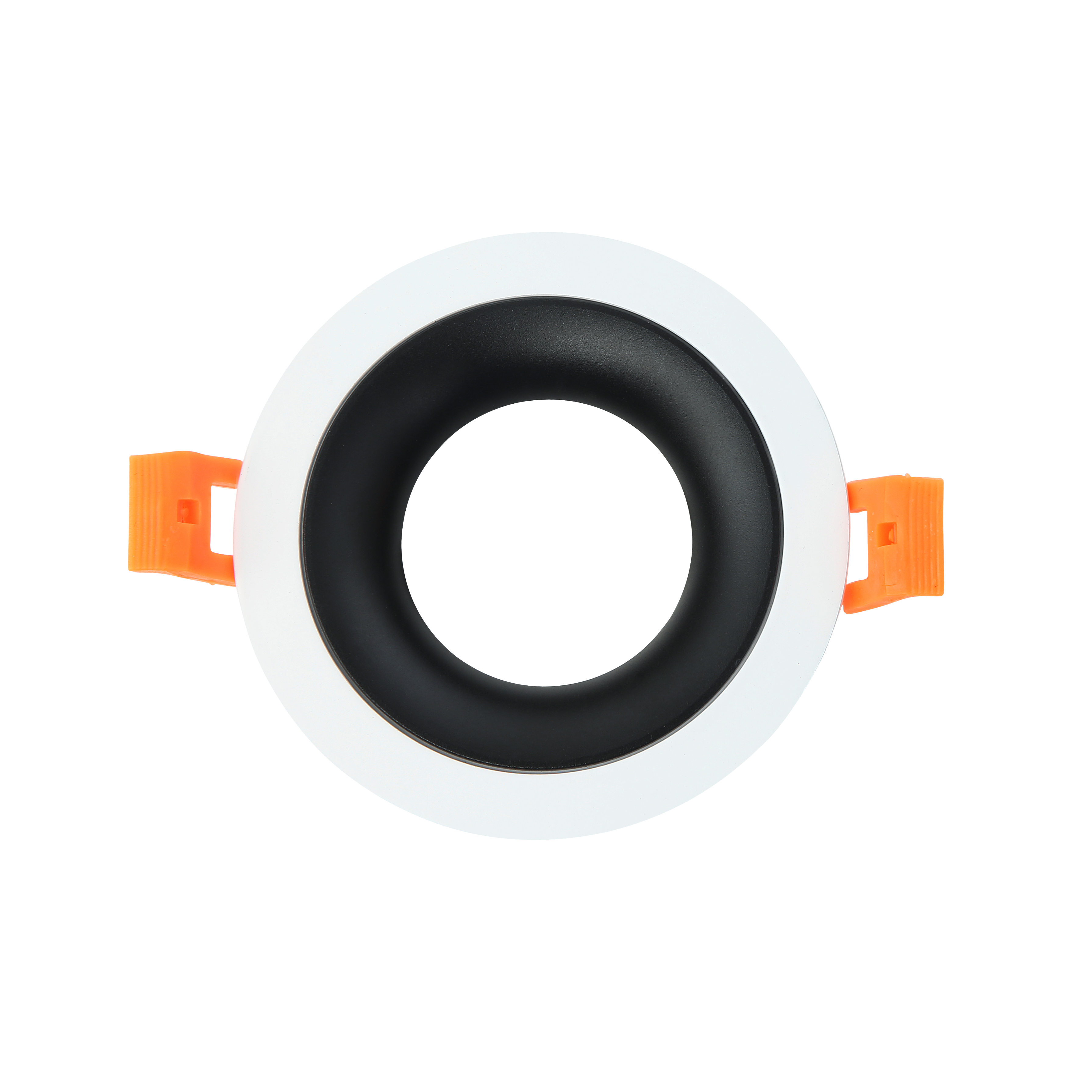 Luminaria empotrable ANOU redonda Blanco/Negro de aluminio para iluminación interior doméstica, Fabrilamp 14448RE26 con casquillo GU10