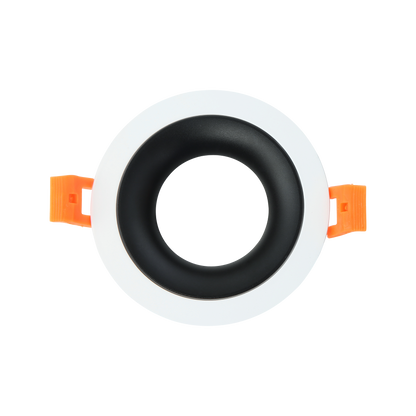 Luminaria empotrable ANOU redonda Blanco/Negro de aluminio para iluminación interior doméstica, Fabrilamp 14448RE26 con casquillo GU10