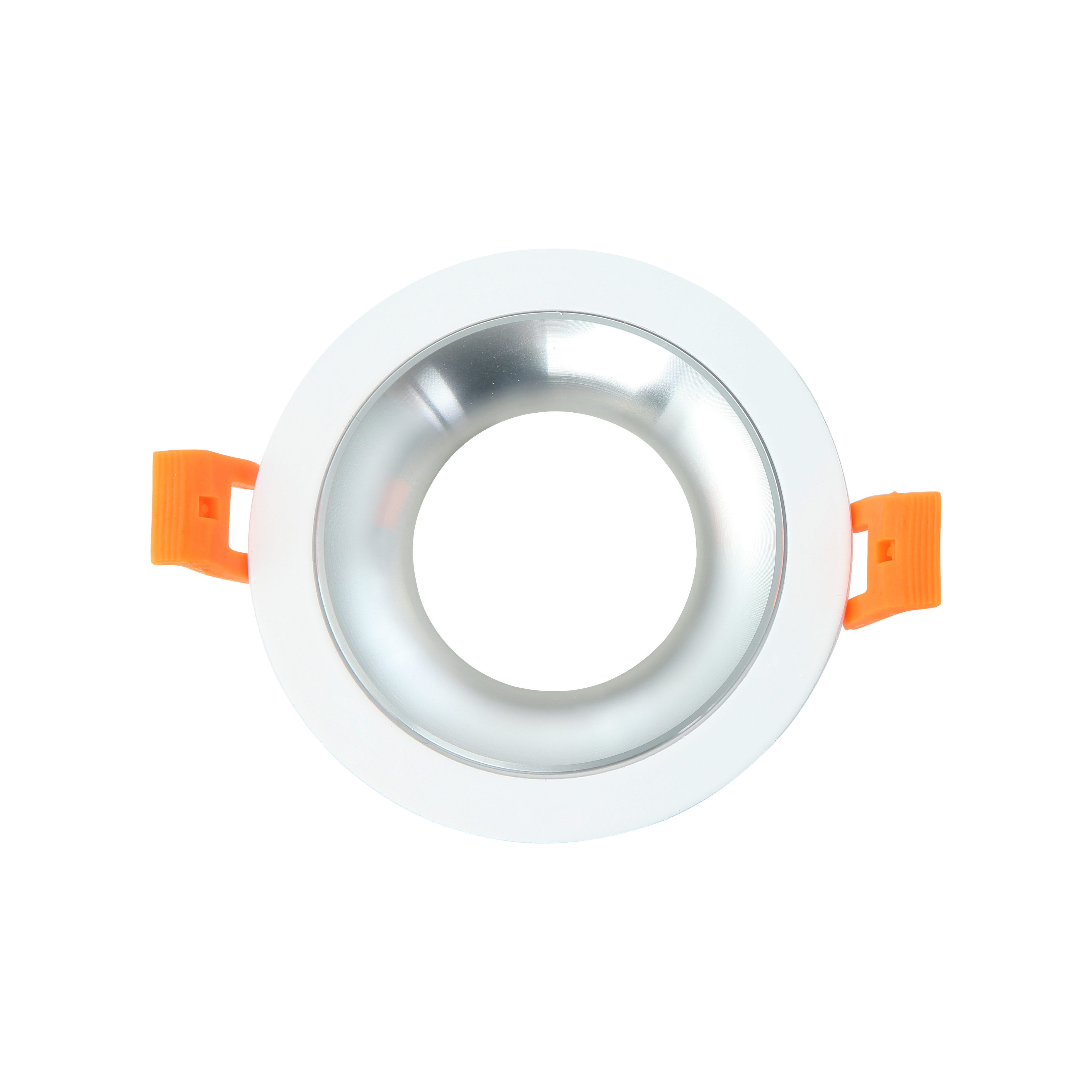 Empotrable redondo ANOU Blanco/Cromo de Fabrilamp (14448RE46) – luminaria de aluminio para interior, luz directa, uso doméstico.