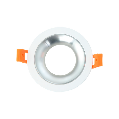 Empotrable redondo ANOU Blanco/Cromo de Fabrilamp (14448RE46) – luminaria de aluminio para interior, luz directa, uso doméstico.