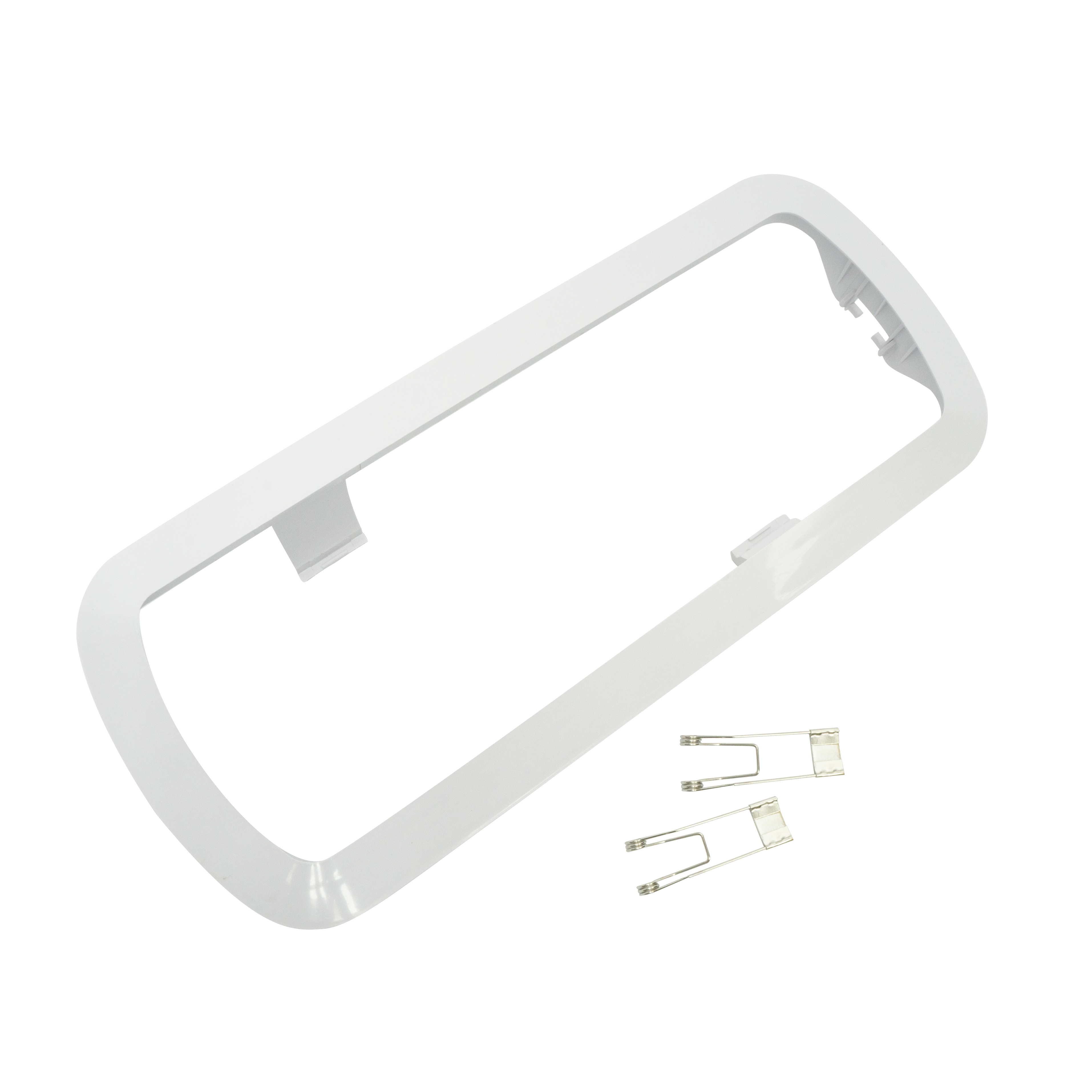 alt=Luz de emergencia empotrable blanca para chalupas, Fabrilamp 1445KIT. Iluminación técnica de seguridad para el hogar en policarbonato, uso doméstico.