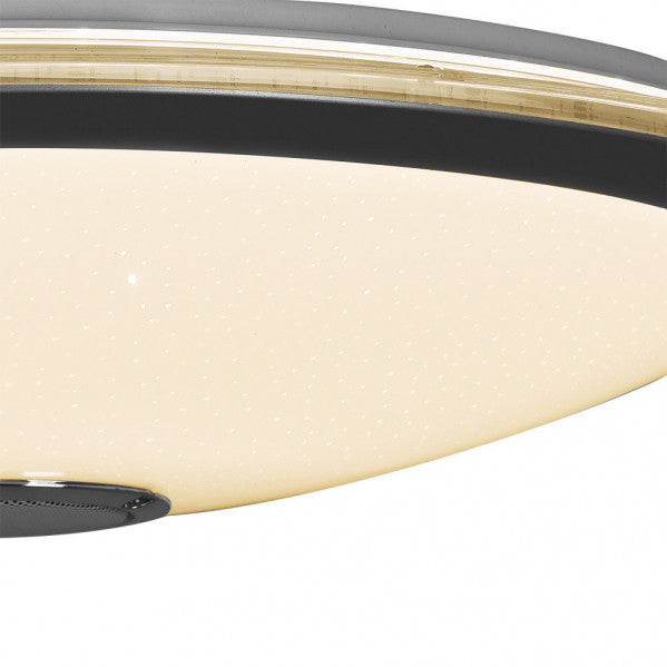 Plafón LED Magallanes 48W RGB de Fabrilamp, iluminación interior moderna en blanco con acabado cromo, compatible con domótica (145483801)