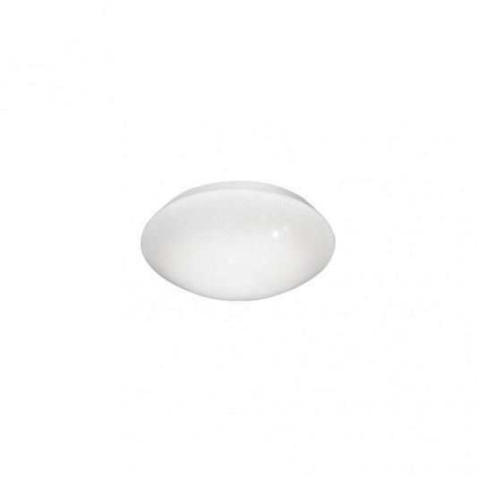 Plafón LED redondo Calígula blanco de Fabrilamp 145682301 instalado en techo, iluminación interior moderna para el hogar.