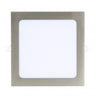 Downlight LED cuadrado en níquel de 24W por Fabrilamp Abrila, iluminación interior empotrada.