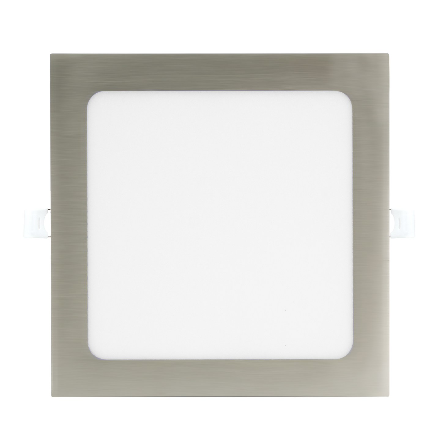 Downlight LED cuadrado de níquel 24W empotrado para iluminación interior, marca Fabrilamp Abrila, modelo 146982403.