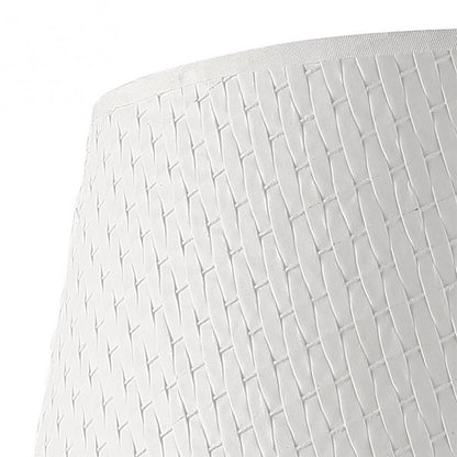 Lámpara de techo Crasas 5xE14 en blanco y oro, diseño clásico vintage de Abrila (151555075), ideal para decoración interior doméstica con estructura de metal texturizado y textil, casquillo E14 para iluminación cálida y elegante.