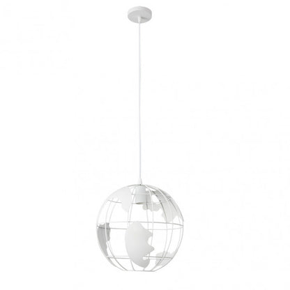 Lámpara colgante Orbe Blanco 30x30 cm de Abrila modelo 152193001, diseño moderno en metal para iluminación doméstica interior con casquillo E27, ideal para decoración minimalista.