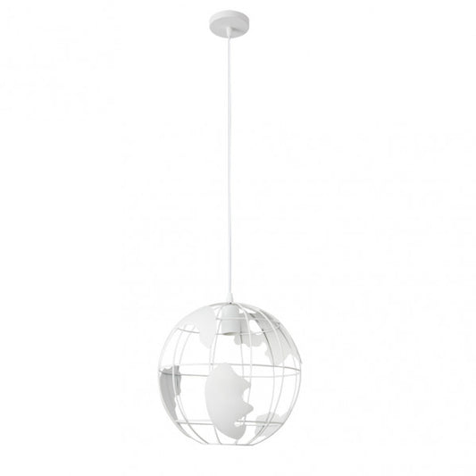 Lámpara colgante Orbe Blanco 30x30 cm de Abrila modelo 152193001, diseño moderno en metal para iluminación doméstica interior con casquillo E27, ideal para decoración minimalista.