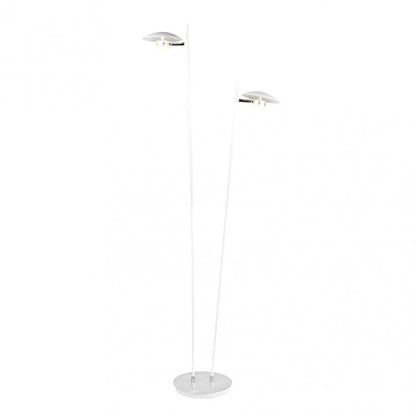 Pie de salón Ciudad del Cabo de Abrila, lámpara LED de 2L en blanco y plata con 12W, diseño moderno de metal para iluminación interior y decoración doméstica, modelo 153642074.