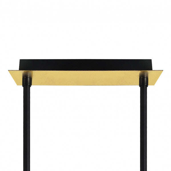 Lámpara Ciudad del Cabo 4L en negro y oro, diseño moderno estilo industrial de Abrila con 24W de iluminación LED interior para decoración doméstica, modelo 153654016