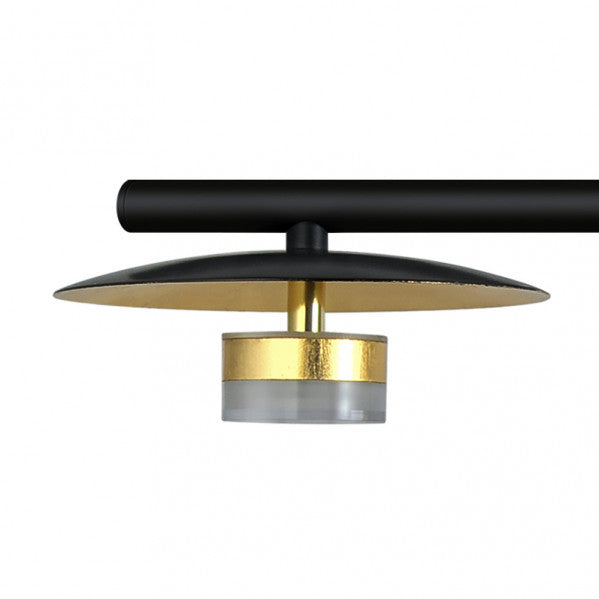 Lámpara Ciudad del Cabo 4L en negro y oro de 24W por Abrila, diseño moderno estilo industrial con iluminación LED para decoración interior doméstica, modelo 153654016