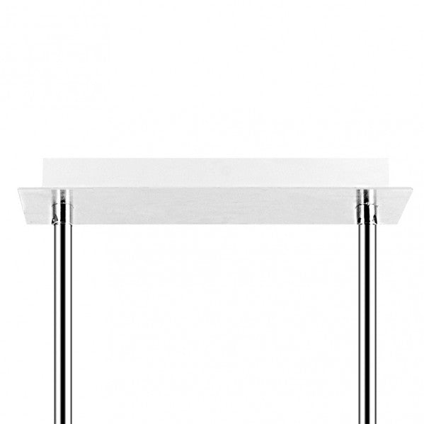 Lámpara Ciudad del Cabo 4L 24W en blanco y plata de Abrila, diseño moderno estilo industrial con iluminación LED para decoración interior doméstica, modelo 153654074