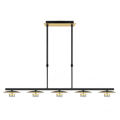 Lámpara moderna Ciudad del Cabo 5L de Abrila en negro y oro, 30W con LED integrada, diseño de metal para iluminación interior y decoración doméstica, referencia 153655016