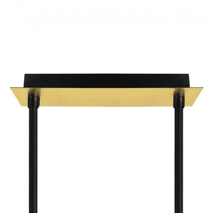 Lámpara de mesa Ciudad del Cabo 5 luces LED integrada 30W en metal negro y oro, diseño moderno de Abrila para iluminación interior y decoración doméstica