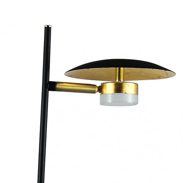 Lámpara sobremesa Ciudad del Cabo 2L en negro y oro de Abrila, diseño moderno industrial con focos orientables LED, ideal para decoración interior doméstica en metal, referencia 153672016