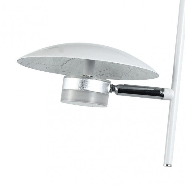 Lámpara colgante Ciudad del Cabo de Abrila en blanco y plata, diseño industrial moderno con 3 luces LED integradas para decoración interior doméstica, referencia 153693074.