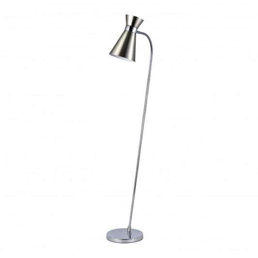 Lámpara de pie Petra en niquel/cromo orientable de Abrila, diseño moderno de metal para decoración interior en salón, modelo 154341003 de ai2.