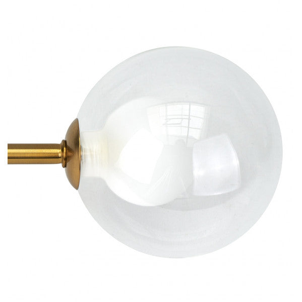 Lámpara Jerusalén de Abrila en bronce con 4 bombillas G9, diseño contemporáneo moderno de 63x82x82 cm, iluminación cálida interior con cristal y metal para decoración doméstica.