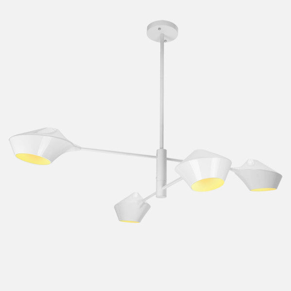 Lámpara moderna de techo Beijing 4xE27 en color blanco, diseño contemporáneo de Abrila con estructura de metal y policarbonato para iluminación interior doméstica, ideal para decoración minimalista (modelo 154854001).