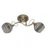 Lámpara Lalibela moderna de Abrila con estructura de metal y cuero, 2xE14, cristal decorativo, estilo neoclásico vintage, dimensiones 22x51x14.5 cm, ideal para decoración interior doméstica, referencia 154952014.