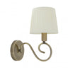 Aplique de pared Amsterdam en cuero genuino, modelo Abrila 155161014, dimensiones 28x15x25 cm, diseño vintage clásico en beige con detalles en metal y textil para decoración interior doméstica.