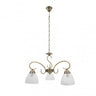 Lámpara clásica Jaipur de Abrila con acabado en cuero, cristal y metal, modelo 3xE14 155353014, diseño vintage para decoración de salón o dormitorio interior
