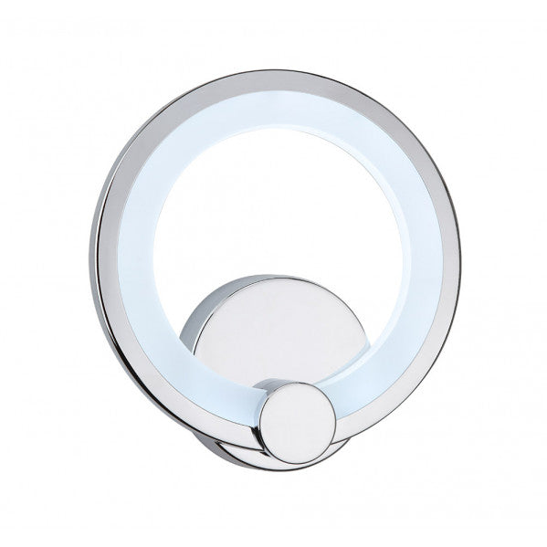 Aplique LED Sydney de pared 10W 4000K en acabado cromo de Abrila (modelo 155961020), diseño moderno con luz blanca natural para iluminación interior doméstica, fabricado en metal y policarbonato, ideal para espacios contemporáneos.