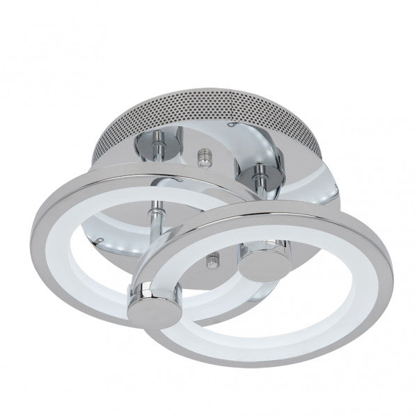 Plafon LED Sydney 32W cromo regulable de Abrila, con LED integrado para iluminación interior doméstica, diseño moderno y ahorro de energía, modelo 155982020 AI2.