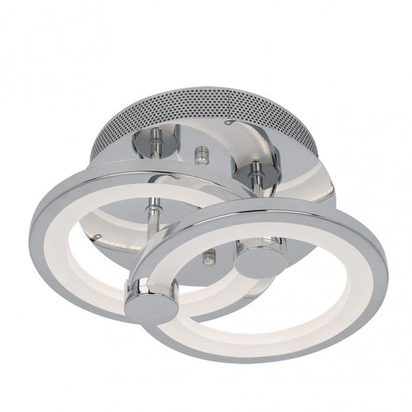 Plafon LED Sydney 32W en acabado cromo regulable de Abrila, modelo 155982020, con LED integrado para iluminación interior doméstica moderna, ahorro de energía y compatibilidad AI2.