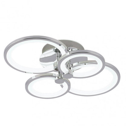 Plafon LED Sydney Cromo 76W regulable de Abrila, modelo 155984020, con mando a distancia para iluminación interior moderna y ahorro de energía en decoración del hogar