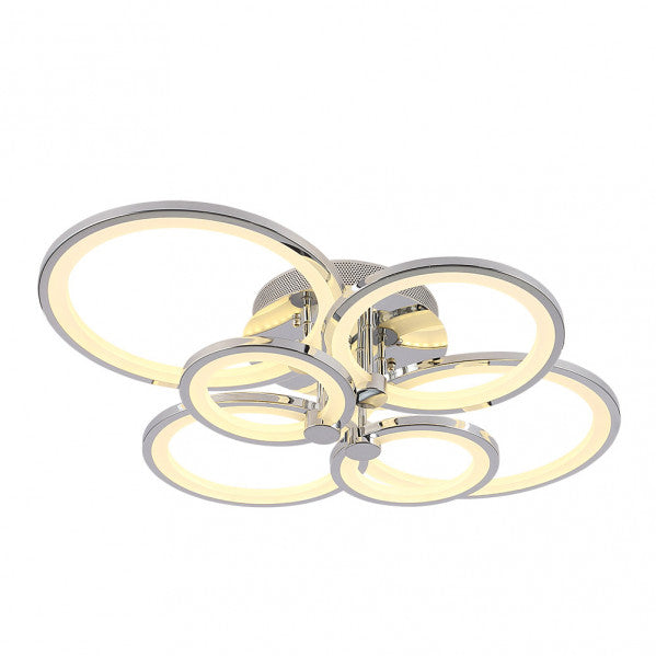 Plafon LED Sydney Cromo 134W regulable de Abrila, modelo 155986020, lámpara moderna de iluminación interior con tecnología LED eficiente para ahorro energético y decoración del hogar, acabado en cromo brillante y compatible con AI2.