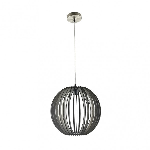 Colgante Bubinga bola de madera café 35x35 cm Abrila 156093502, lámpara colgante rústica vintage minimalista con bombilla E27 para decoración interior doméstica