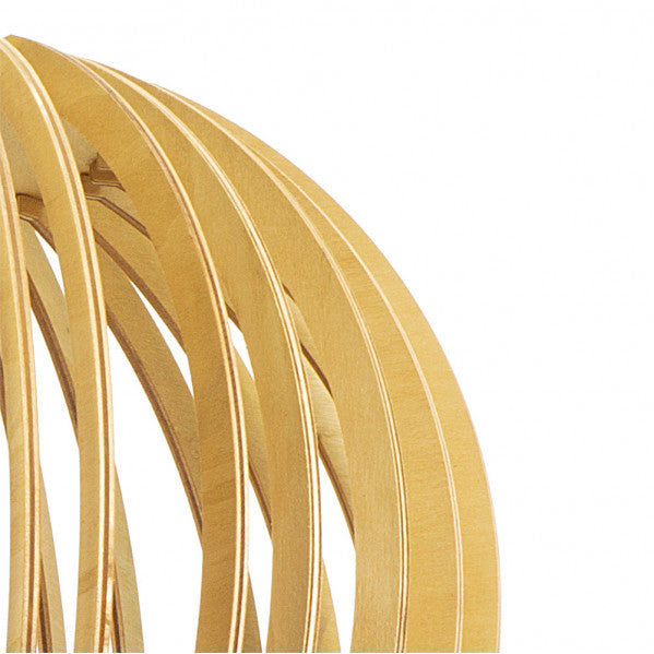 Colgante Bubinga Bola de madera natural en estilo minimalista y vintage rústico, lámpara colgante de iluminación ecológica con 1xE27, diseño negro de 35x35 cm para decoración interior doméstica de Abrila (ref. 156093515)