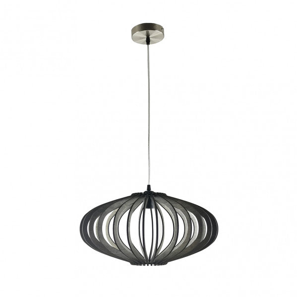 Lámpara colgante Sapelli de madera café minimalista vintage rústico, diseño Abrila para decoración interior doméstica, regulable 45x45 cm con socket E27, estilo naturaleza AI2 156194502