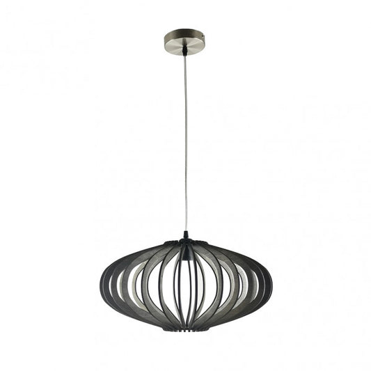 Lámpara colgante Sapelli de madera café minimalista vintage rústico, diseño Abrila para decoración interior doméstica, regulable 45x45 cm con socket E27, estilo naturaleza AI2 156194502