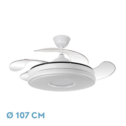 alt=Ventilador de techo Dani Blanco de 107cm de Abrila con motor DC y LED integrado, ahorra energía, con mando a distancia y temporizador, ideal para ambientes domésticos e interiores.

Los beneficios del producto aparecen al comienzo del texto, e incluye las características más destacadas en un lenguaje amigable para el usuario, y al mismo tiempo asegura que las palabras clave estén representadas, sobre todo en los primeros caracteres de la última frase.