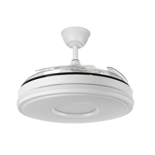 Alt para imagen:

Ventilador de techo Dani Blanco 107cm Abrila 165391401 con aspas retráctiles, luz LED regulable y mando a distancia. Eficiente y ecológico gracias a su motor DC. Ideal para uso doméstico interior.
