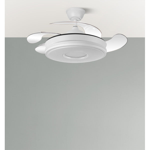 Texto para la etiqueta alt IMG:

Ventilador de techo Dani Blanco de Abrila, modelo 165399001, con commanded aspas retráctiles, eficiencia energética, led integrado y motor DC, ideal para la iluminación y ventilación en tu hogar moderno, Blanco