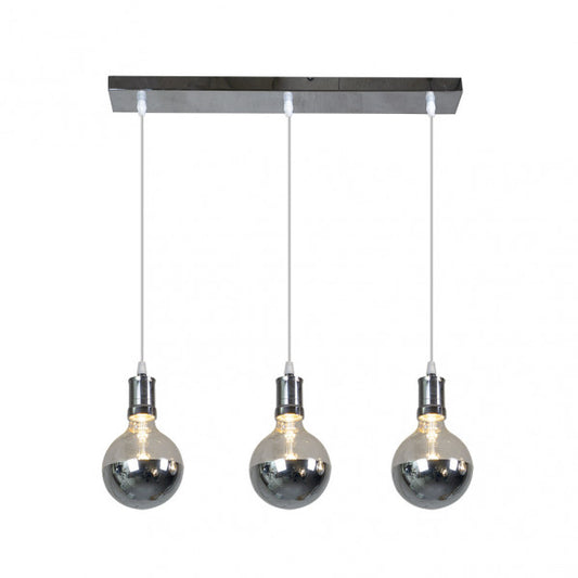 Lámpara colgante Gala de Abrila en acabado cromo brillante, diseño moderno con estilo vintage, para iluminación LED interior doméstica, modelo 167293020 con 3xE27, ideal para decoración elegante en comedores y salones.