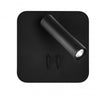 Aplique LED Manet cuadrado negro 2+6W de Abrila (171462C09), foco orientable moderno en metal para iluminación interior doméstica con luz indirecta AI2