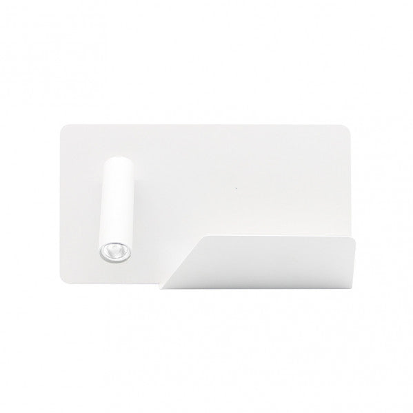 Aplique de pared LED Miguel Angel Izqdo Blanco 3W USB Abrila 17176IZ01, diseño moderno orientable en metal para iluminación interior y decoración de pared