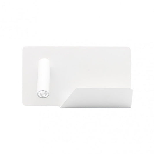 Aplique de pared LED Miguel Angel Izqdo Blanco 3W USB Abrila 17176IZ01, diseño moderno orientable en metal para iluminación interior y decoración de pared