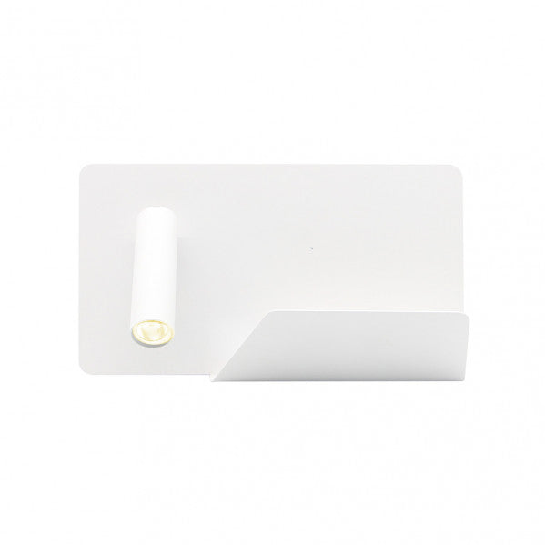 Aplique LED moderno Miguel Angel Izqdo Blanco 3W USB de Abrila, lámpara de pared orientable en metal para iluminación interior decorativa, referencia 17176IZ01.