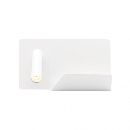 Aplique LED moderno Miguel Angel Izqdo Blanco 3W USB de Abrila, lámpara de pared orientable en metal para iluminación interior decorativa, referencia 17176IZ01.