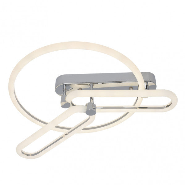 Plafon LED Adhara Cromo 78W regulable de Abrila, modelo 171985820, diseño moderno en metal y policarbonato para iluminación interior doméstica con ahorro energético y compatibilidad AI2